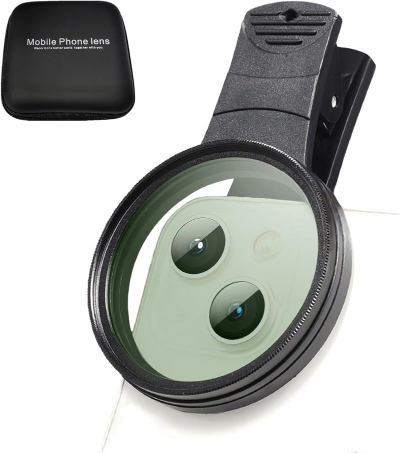EMVANV 52mm Clip-on CPL Phone Camera Lens Filter, Phone Lens Filter Kit, Universal CPL Filter Compatible with iPhoneSamsung/Android Smartphones(Size:52mm) - Image 3